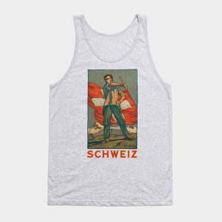 Switzerland Schweiz Vintage Patriotic Tank Top